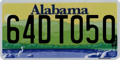 AL license plate 64DT050