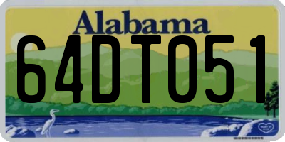 AL license plate 64DT051