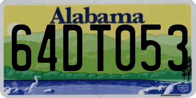 AL license plate 64DT053