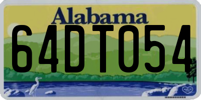 AL license plate 64DT054