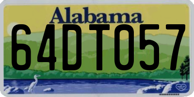 AL license plate 64DT057
