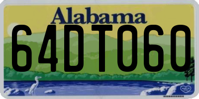 AL license plate 64DT060