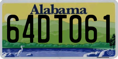 AL license plate 64DT061