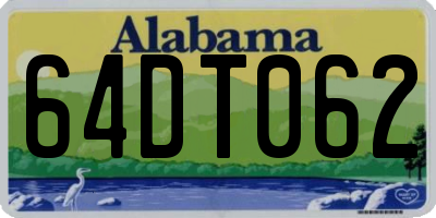 AL license plate 64DT062