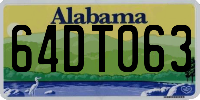 AL license plate 64DT063