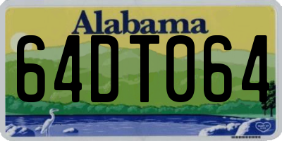 AL license plate 64DT064