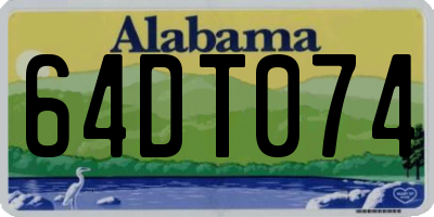 AL license plate 64DT074