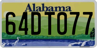 AL license plate 64DT077
