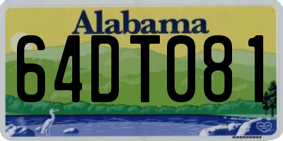 AL license plate 64DT081