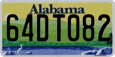 AL license plate 64DT082