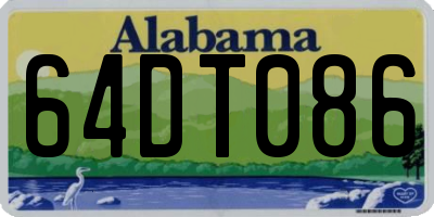 AL license plate 64DT086