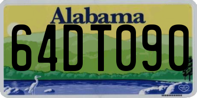 AL license plate 64DT090