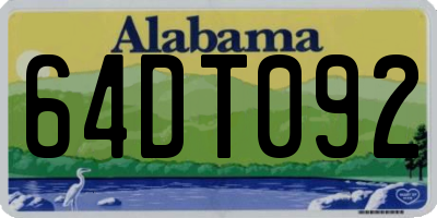 AL license plate 64DT092