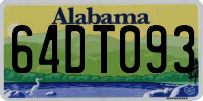AL license plate 64DT093