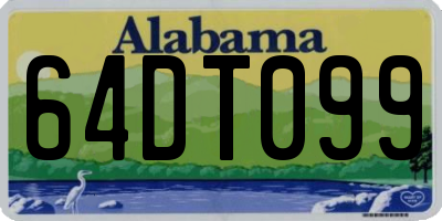 AL license plate 64DT099