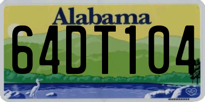 AL license plate 64DT104