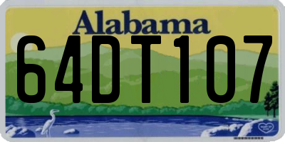 AL license plate 64DT107
