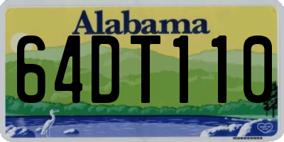 AL license plate 64DT110