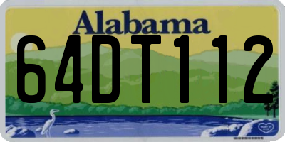 AL license plate 64DT112