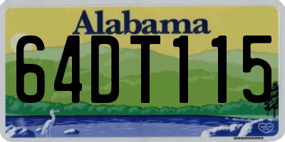 AL license plate 64DT115