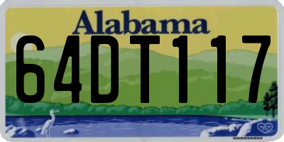 AL license plate 64DT117