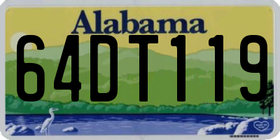 AL license plate 64DT119