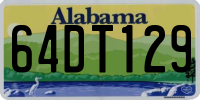 AL license plate 64DT129