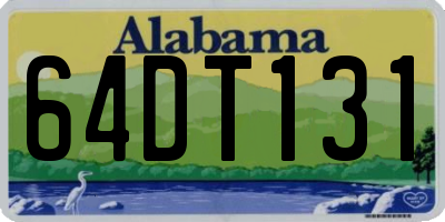 AL license plate 64DT131