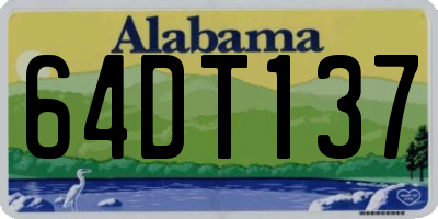 AL license plate 64DT137