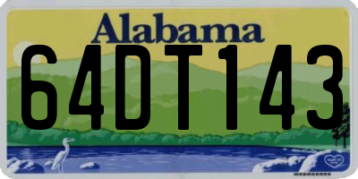 AL license plate 64DT143