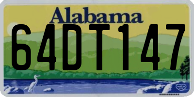 AL license plate 64DT147