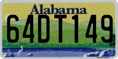 AL license plate 64DT149
