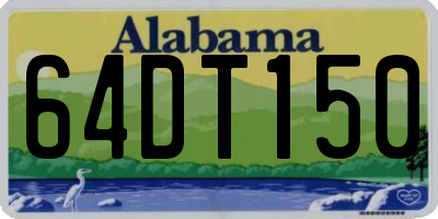 AL license plate 64DT150