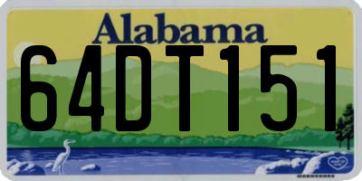 AL license plate 64DT151