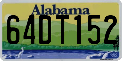 AL license plate 64DT152