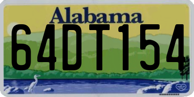 AL license plate 64DT154