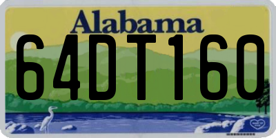 AL license plate 64DT160