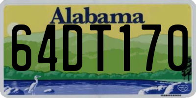 AL license plate 64DT170