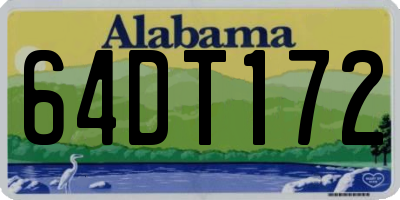 AL license plate 64DT172