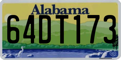 AL license plate 64DT173