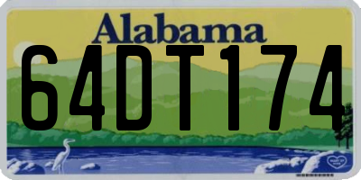 AL license plate 64DT174