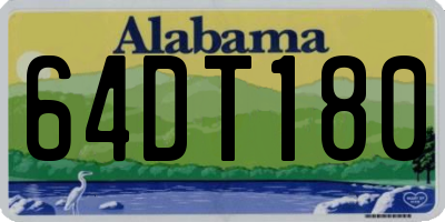 AL license plate 64DT180
