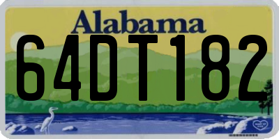 AL license plate 64DT182
