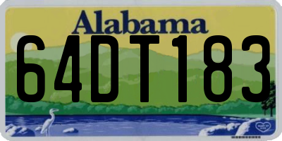 AL license plate 64DT183