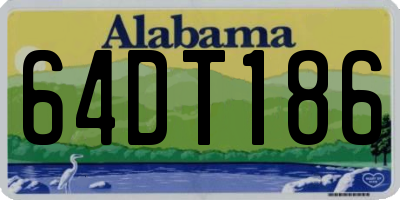AL license plate 64DT186