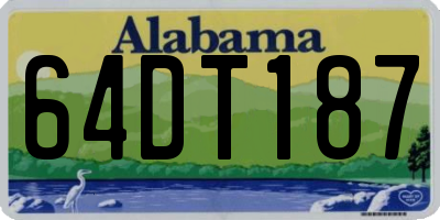AL license plate 64DT187
