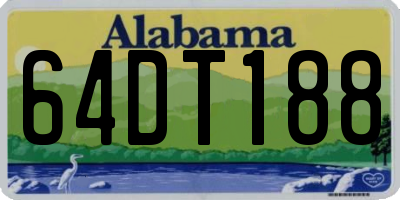 AL license plate 64DT188