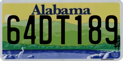 AL license plate 64DT189