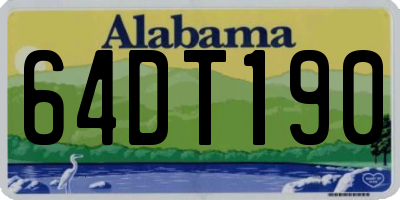 AL license plate 64DT190