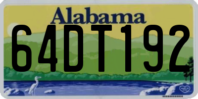 AL license plate 64DT192